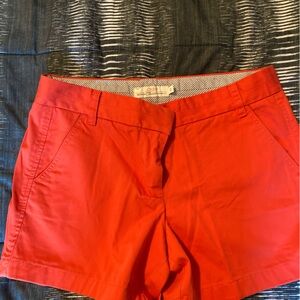 Sz 10-Women- J.Crew, Orange shorts (cotton)